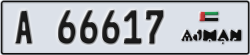ajman - code - A - number -66617