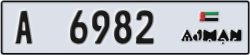 ajman - code - A - number -6903