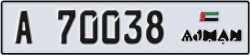 ajman - code - A - number -70038