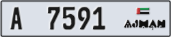 ajman - code - A - number -7512