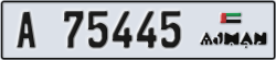 ajman - code - A - number -75366
