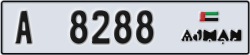 ajman - code - A - number -8288