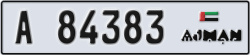 ajman - code - A - number -84383