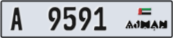 ajman - code - A - number -9591