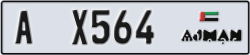 ajman - code - A - number -X564