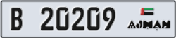 ajman - code - B - number -20130