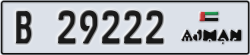 ajman - code - B - number -29222