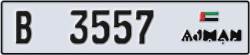 ajman - code - B - number -3478