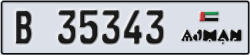 ajman - code - B - number -35343