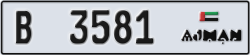 ajman - code - B - number -3581