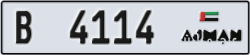 ajman - code - B - number -4035