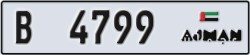 ajman - code - B - number -4799