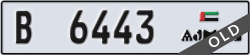 ajman - code - B - number -6443