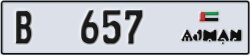ajman - code - B - number -657