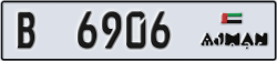 ajman - code - B - number -6827