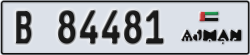 ajman - code - B - number -84481