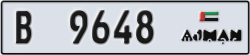 ajman - code - B - number -9648