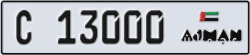 ajman - code - C - number -13000