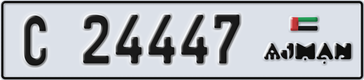 ajman License Plate Number 24447 Code C
