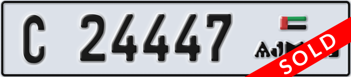 ajman License Plate Number 24447 Code C