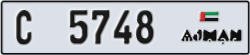 ajman - code - C - number -5748