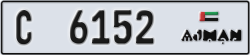 ajman - code - C - number -6152
