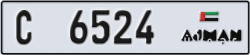 ajman - code - C - number -6524
