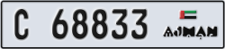ajman - code - C - number -68833