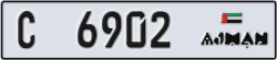 ajman - code - C - number -6902