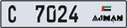 ajman - code - C - number -7024