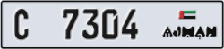 ajman - code - C - number -7304