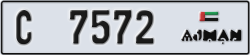 ajman - code - C - number -7572