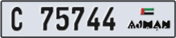 ajman - code - C - number -75744