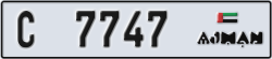 ajman - code - C - number -7668