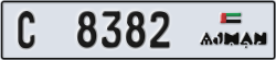 ajman - code - C - number -8382