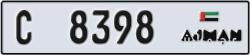 ajman - code - C - number -8398