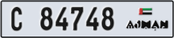 ajman - code - C - number -84748