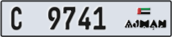 ajman - code - C - number -9741