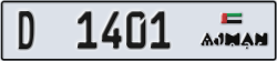 ajman - code - D - number -1401
