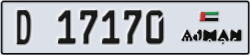ajman - code - D - number -17170