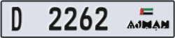 ajman - code - D - number -2262