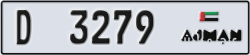 ajman - code - D - number -3279