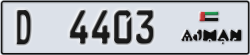 ajman - code - D - number -4403