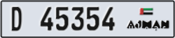 ajman - code - D - number -45354