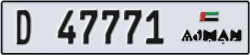 ajman - code - D - number -47771