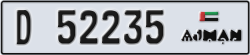 ajman - code - D - number -52235