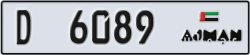 ajman - code - D - number -6089