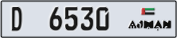 ajman - code - D - number -6451