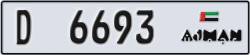 ajman - code - D - number -6614