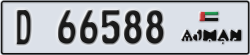 ajman - code - D - number -66588